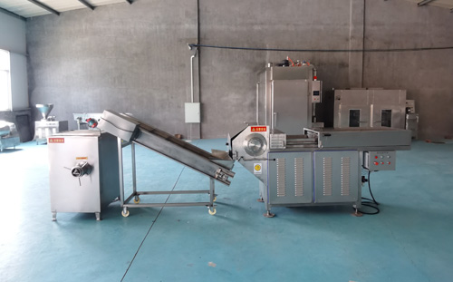 凍肉破碎機提升輸送帶凍肉絞肉機圖片