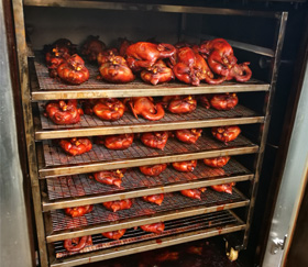 煙熏爐熏雞部分用戶現(xiàn)場